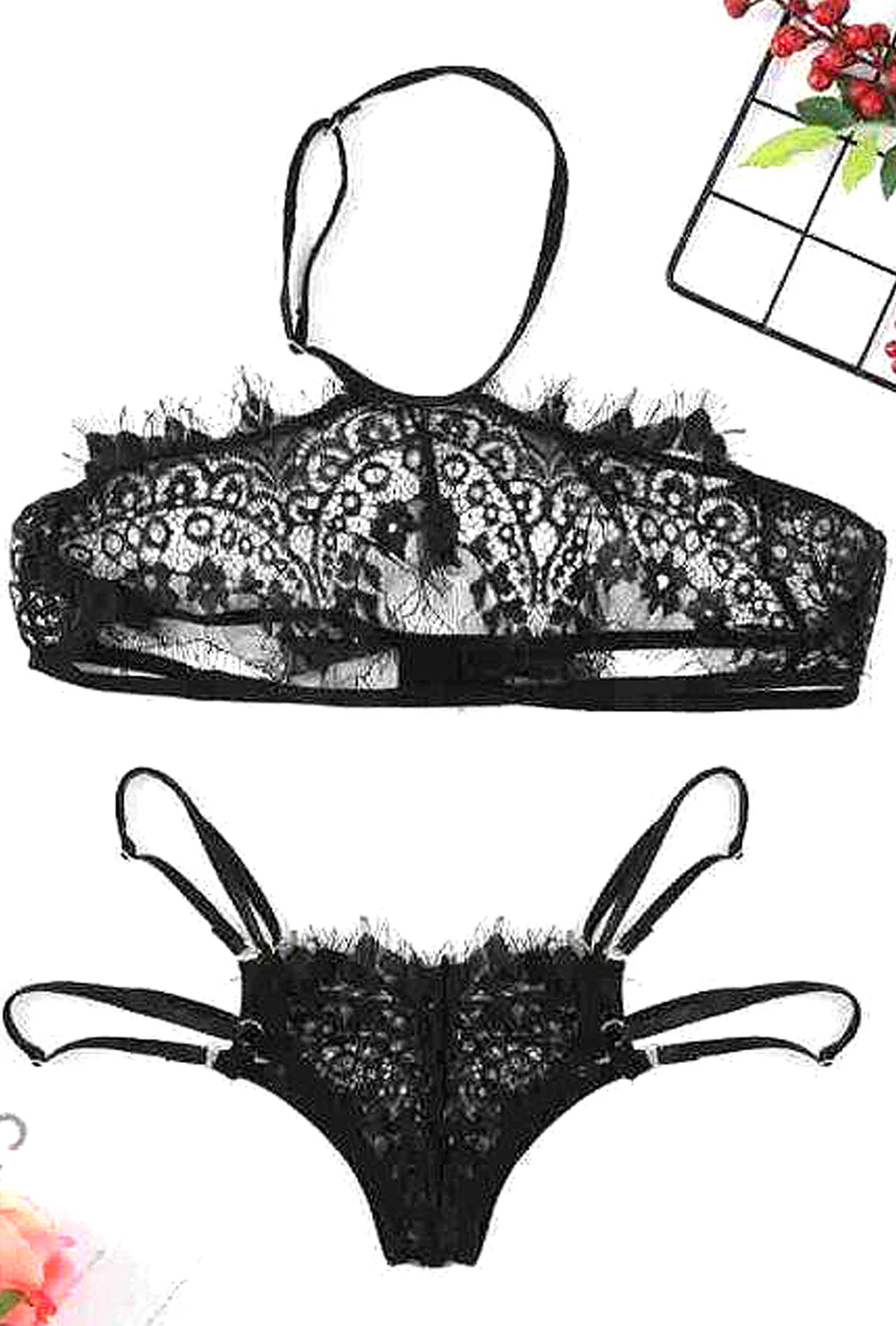 ABBELINE - LACE 2 PIECE LINGERIE SET - Image 5