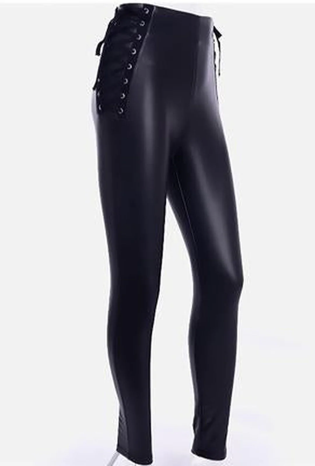 AVA - LEATHER LOOK LEGGINGS - Image 4