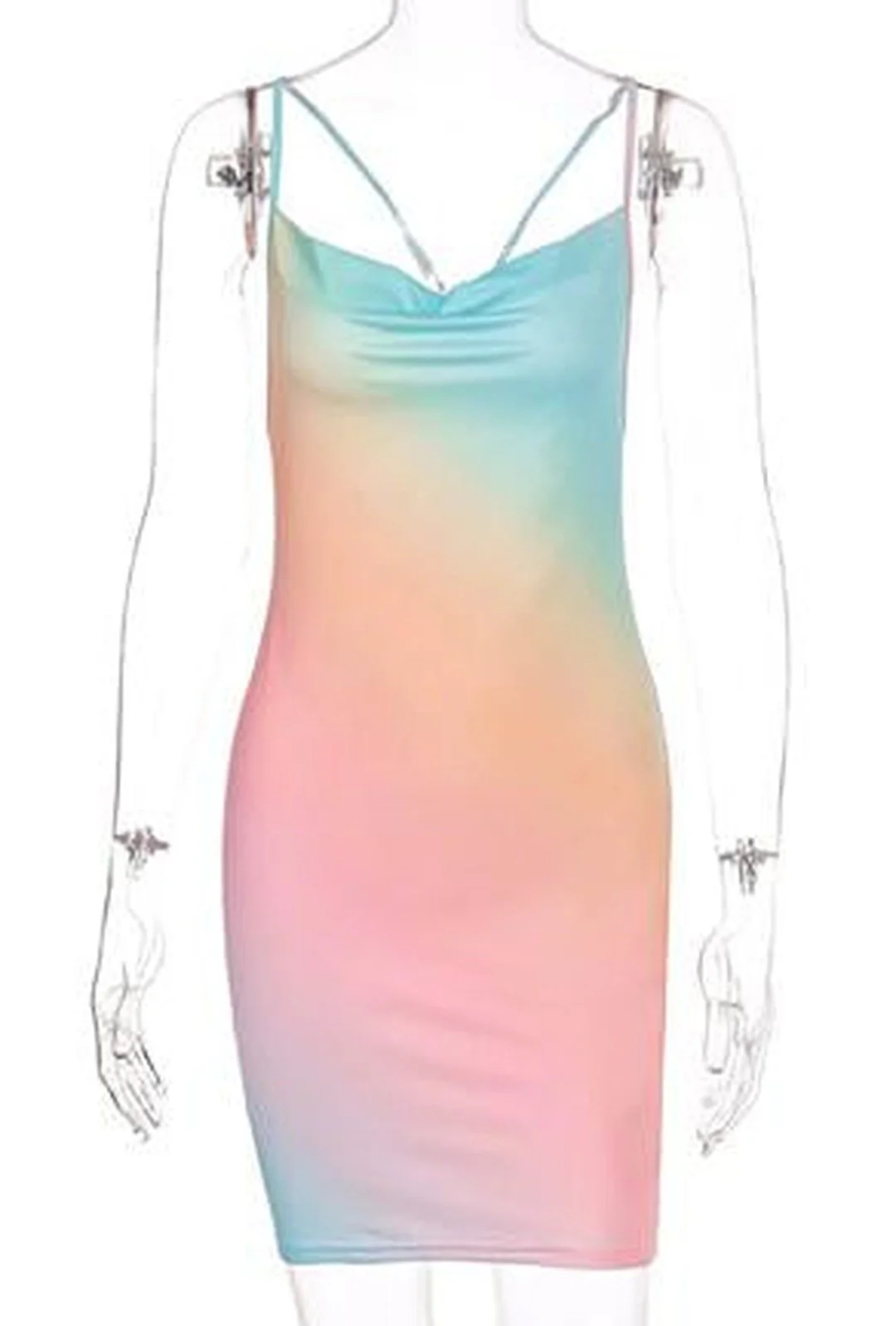 AVITA - PRINTED WATERCOLOR DRESS - Image 6