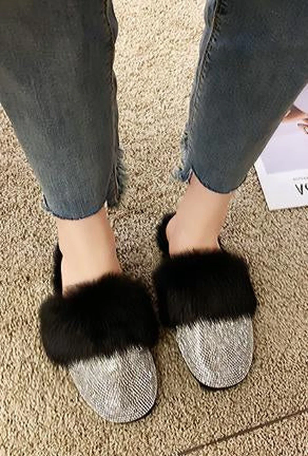 BIBI - SPARKLING FUR SLIPPER - Image 2