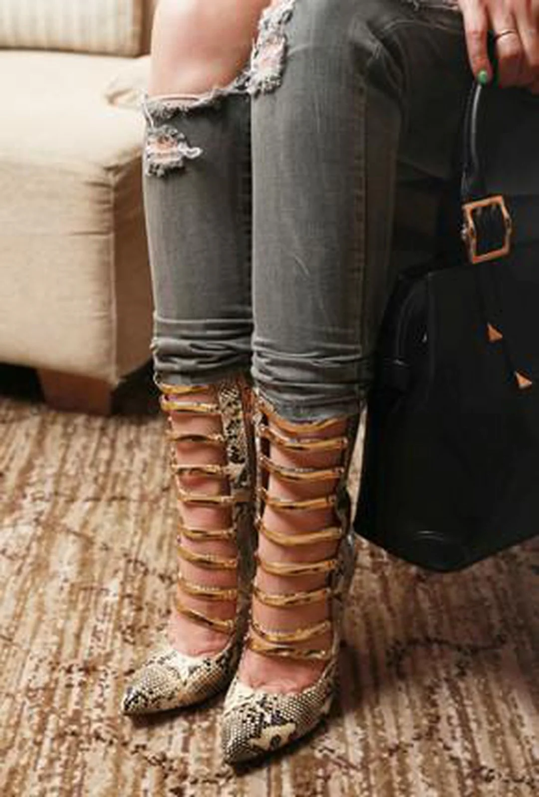 BIEBER - PYTHON ANKLE BOOTS - Image 5