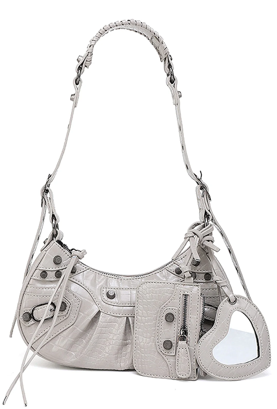 BRETTL - CROC STUDDED HOBO BAG - Image 12