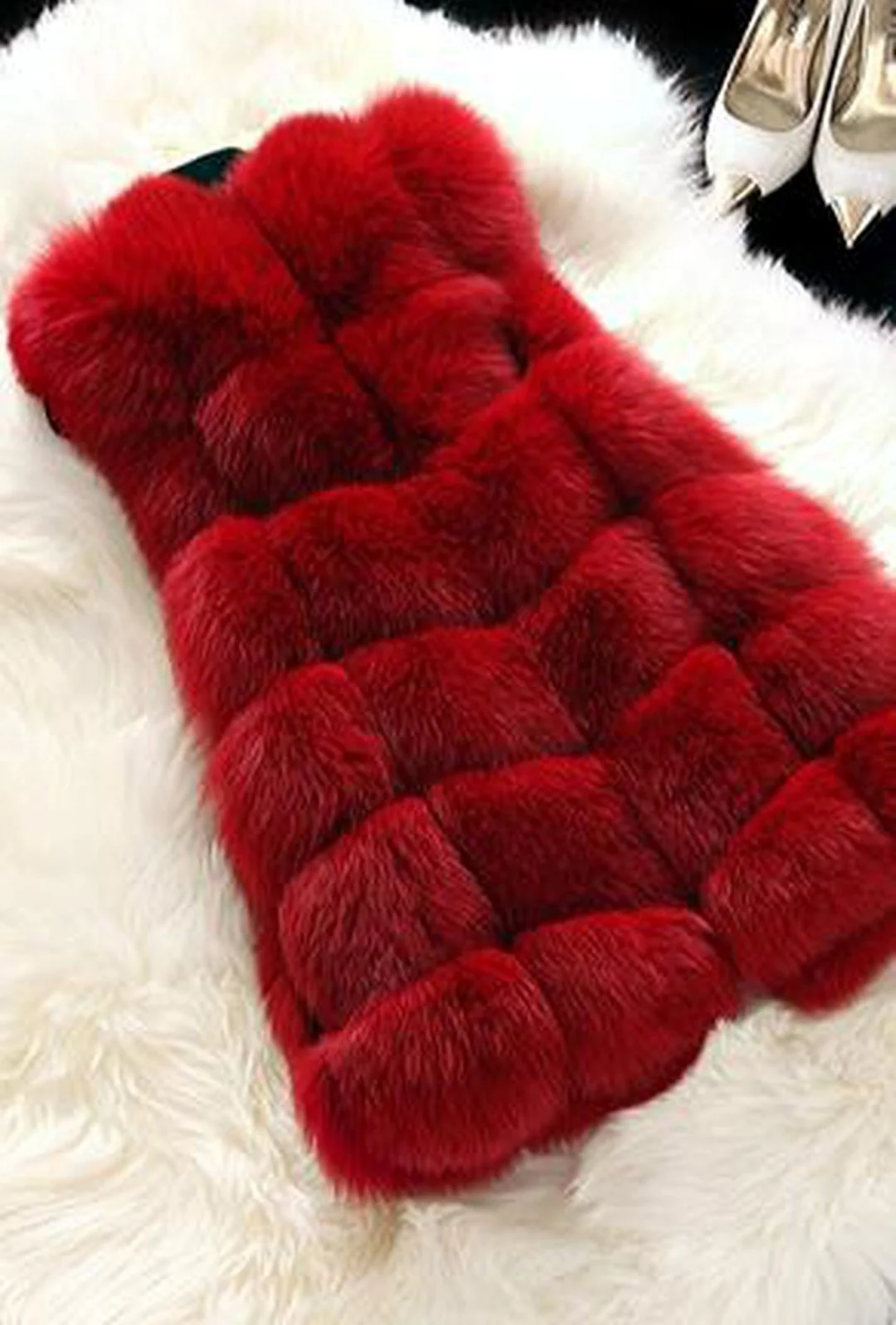 BOBBIE - PUFFY FUR VEST - Image 5