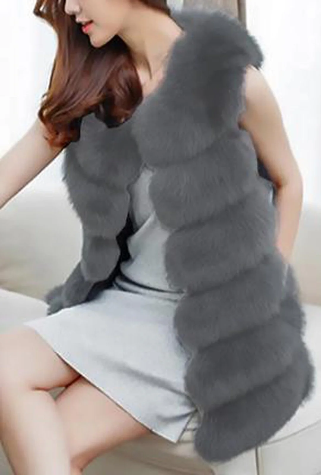 BOBBIE - PUFFY FUR VEST - Image 8