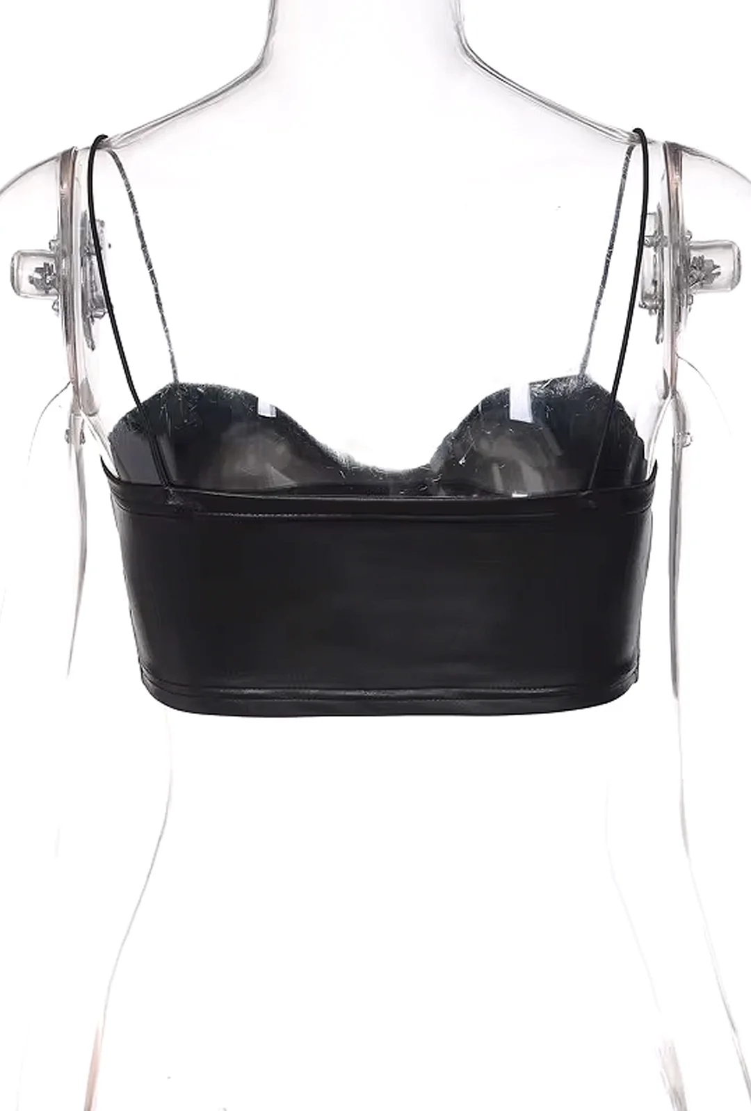 BROWSBY - LEATHERETTE BOW BRA TOP - Image 4