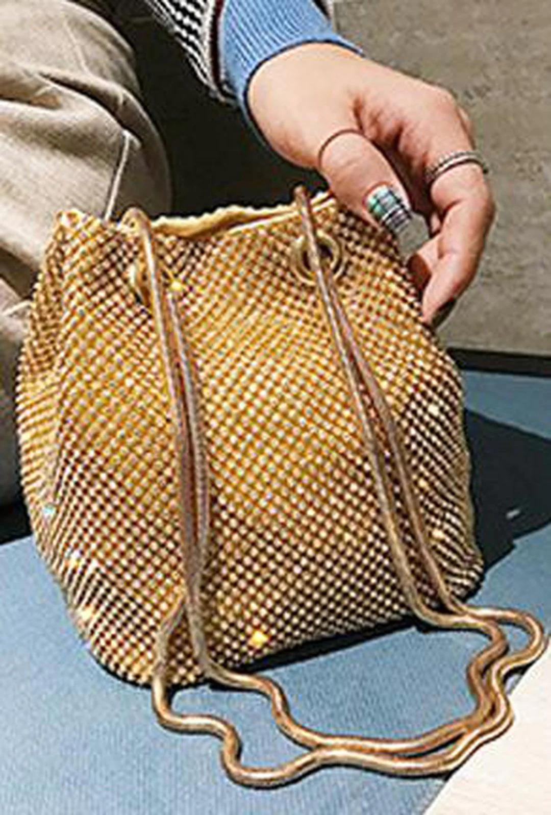 CAREN - SPARKLE BUCKET BAG - Image 6
