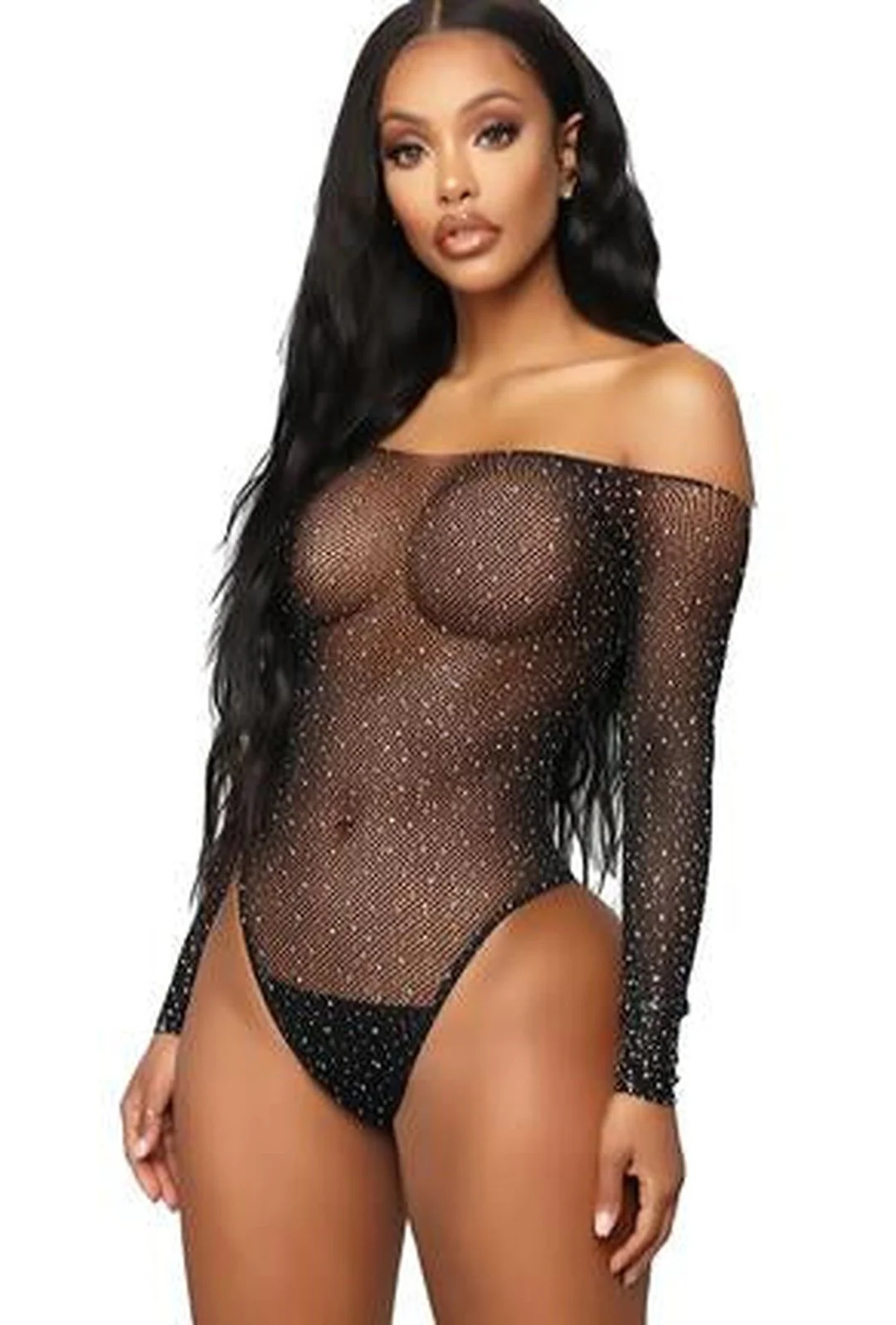 COLLEEN - MESH RHINESTONE LINGERIE - Image 7