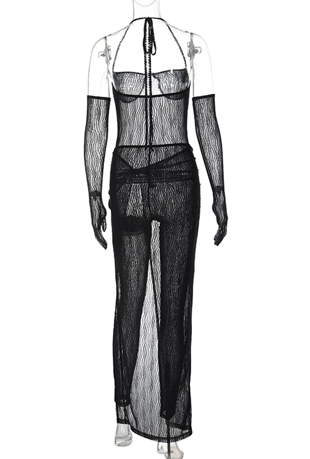 CYNTHIA - SHEER SARONG MAXI DRESS - Image 5