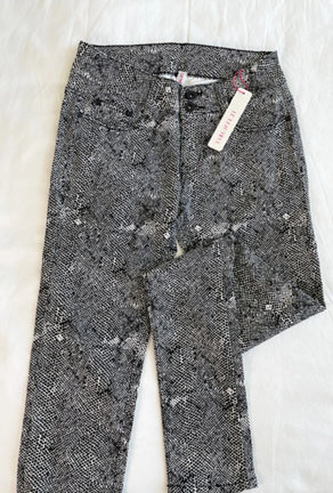 DANNI - SNAKE PRINT LOW RISE JEANS - Image 6
