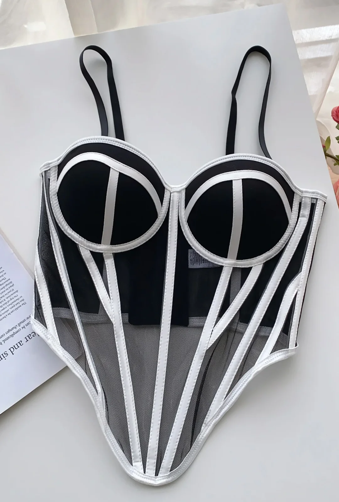 DONNI - CONTRAST BUSTIER CORSET TOP - Image 5