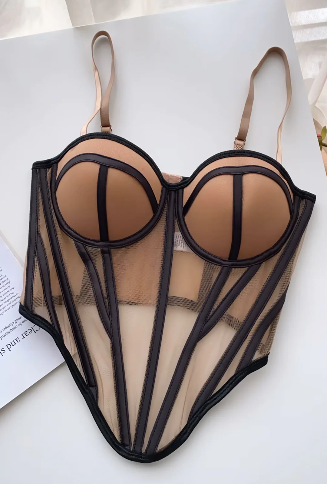 DONNI - CONTRAST BUSTIER CORSET TOP - Image 6