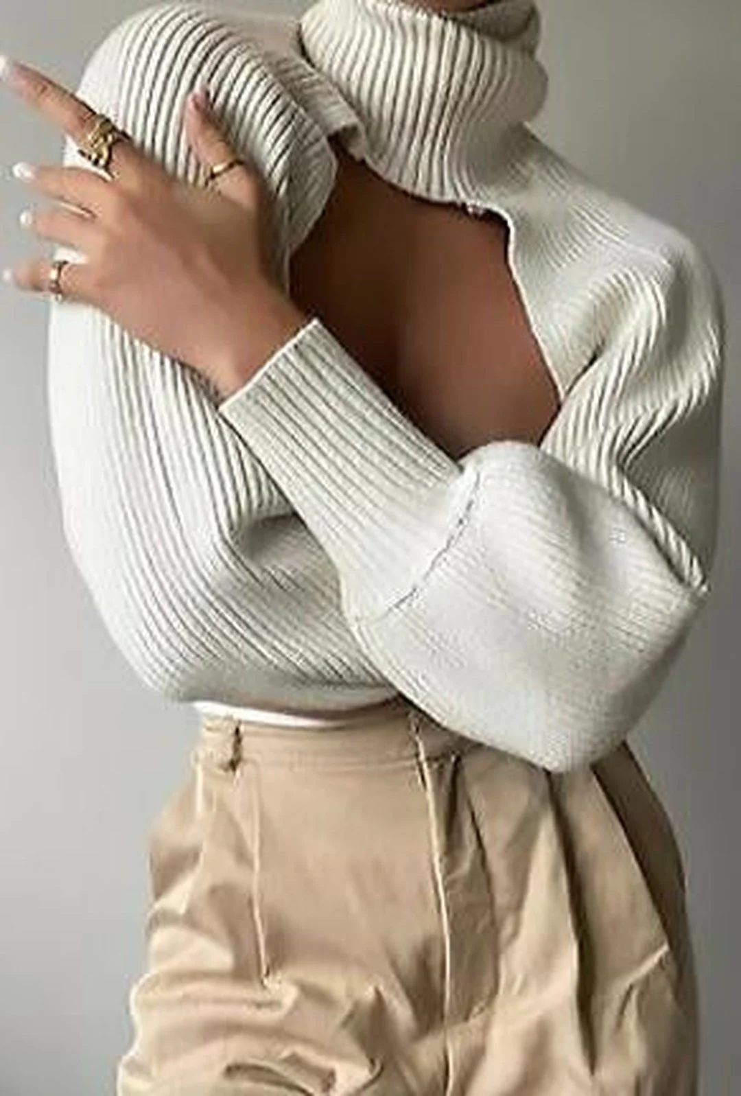 DORA - CROP SWEATER TOP - Image 2