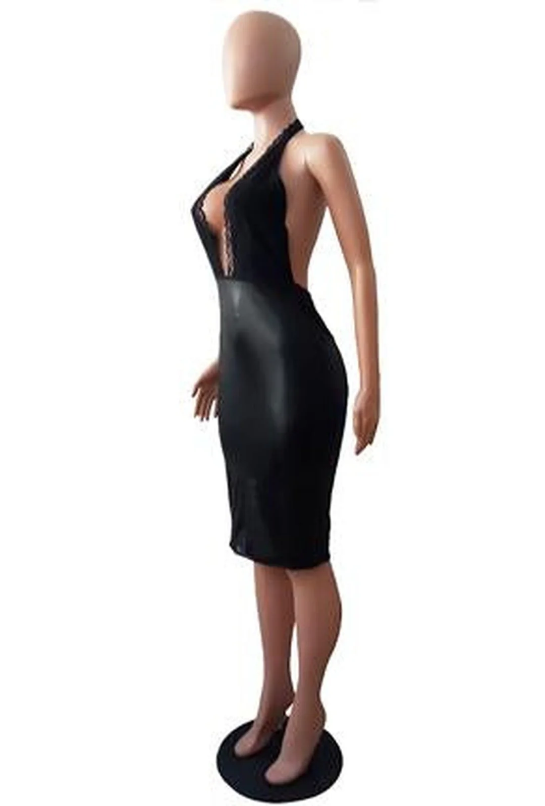 FIONE - LEATHER & LACE DRESS - Image 3