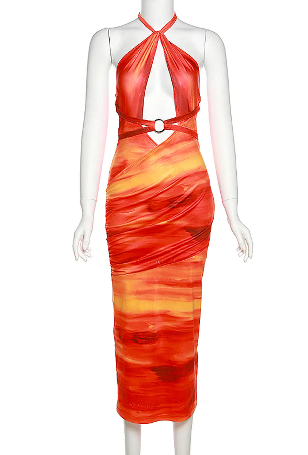 FRANCINE - FIRE PRINTED DRESS - Image 5