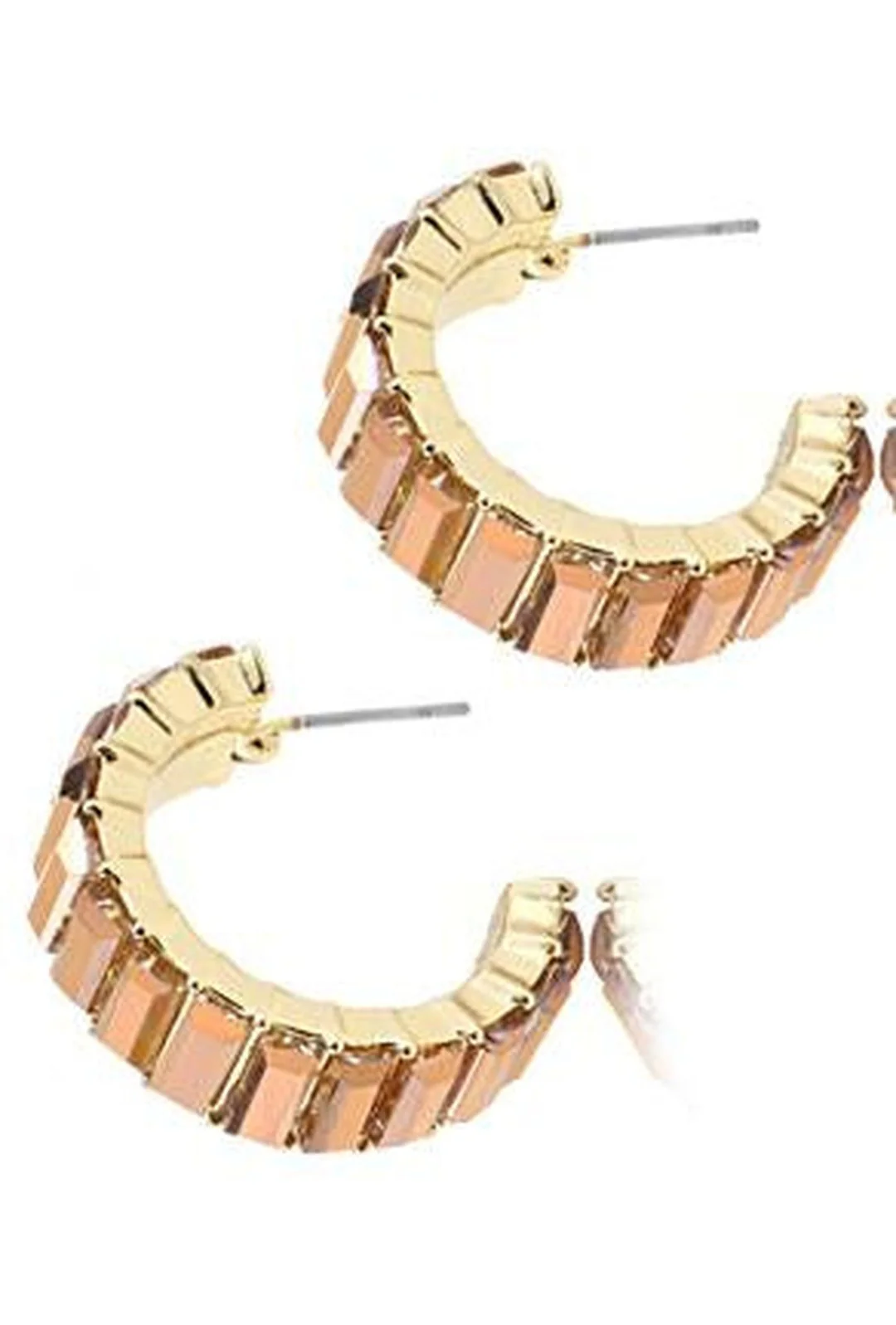 GRAZIELLA - GOLD GEM STONE EARRING - Image 11