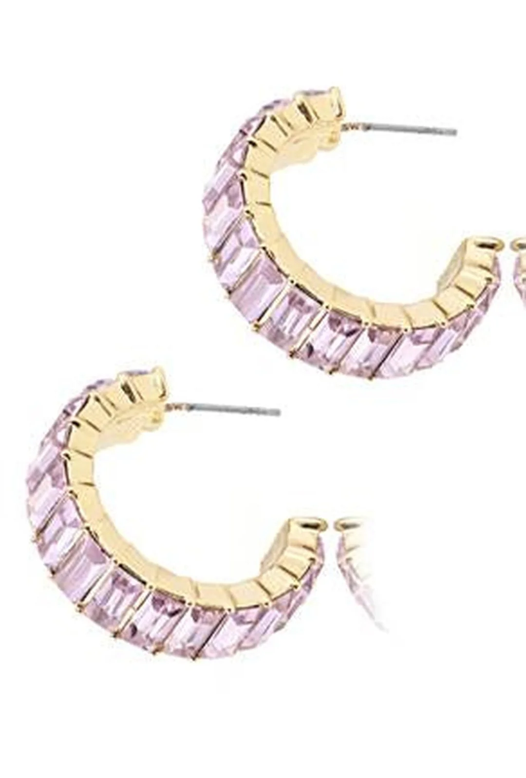 GRAZIELLA - GOLD GEM STONE EARRING - Image 3
