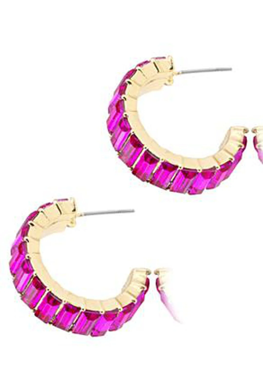 GRAZIELLA - GOLD GEM STONE EARRING - Image 5