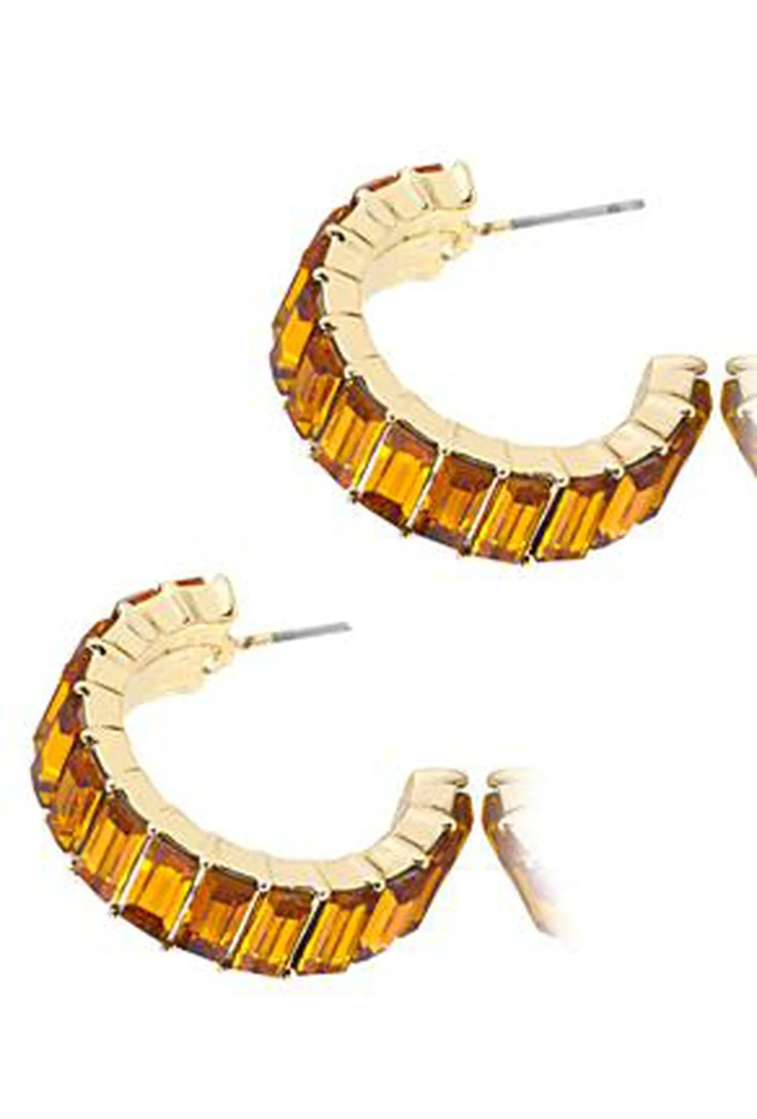 GRAZIELLA - GOLD GEM STONE EARRING - Image 7