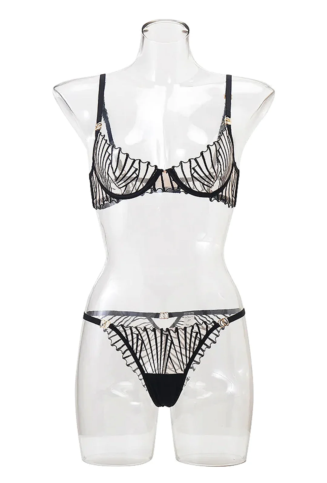 ISHA - DECO STYLE LACE 2 PIECE LINGERIE - Image 3
