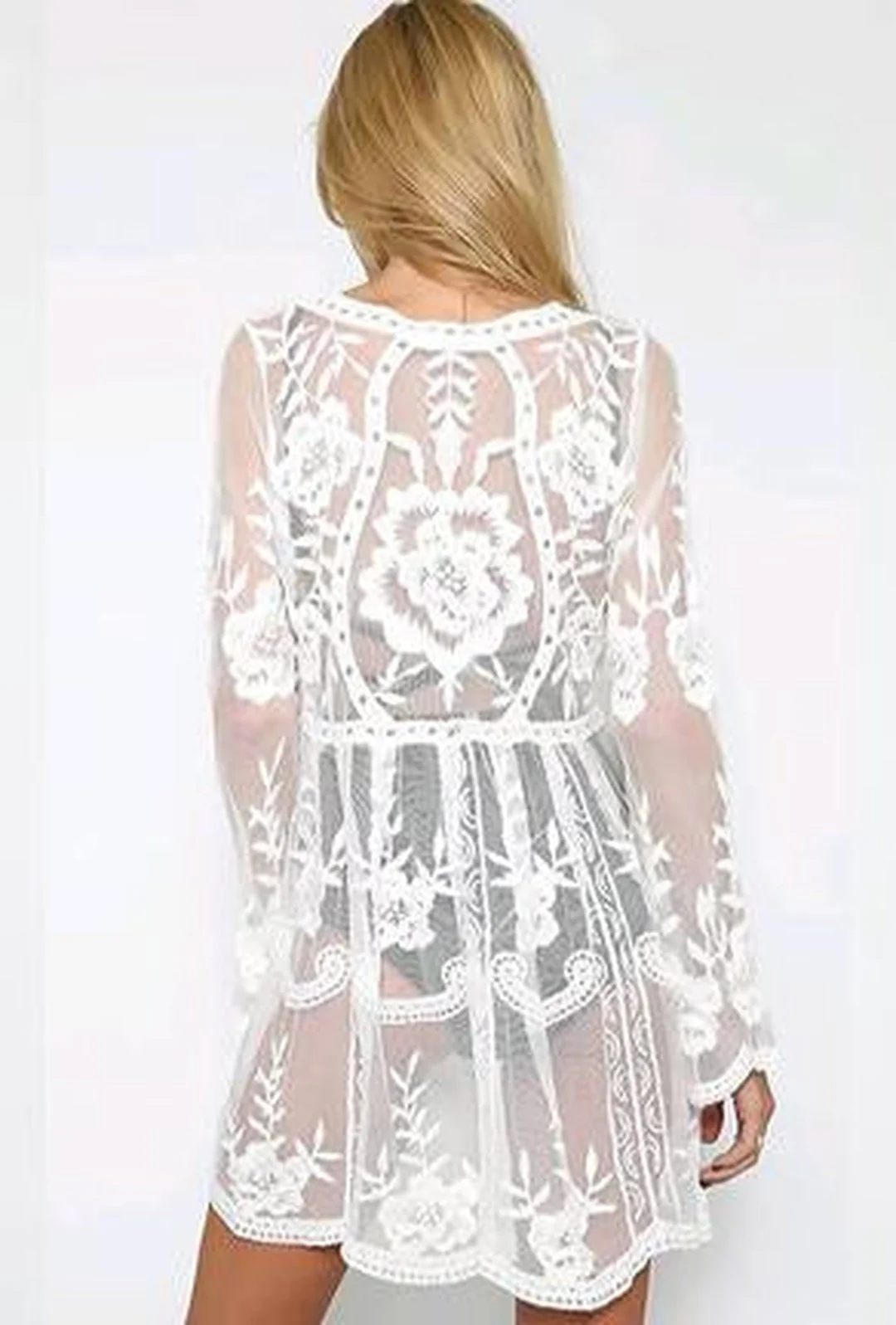 JAE - SHEER FLORAL LACE DRESS - Image 5