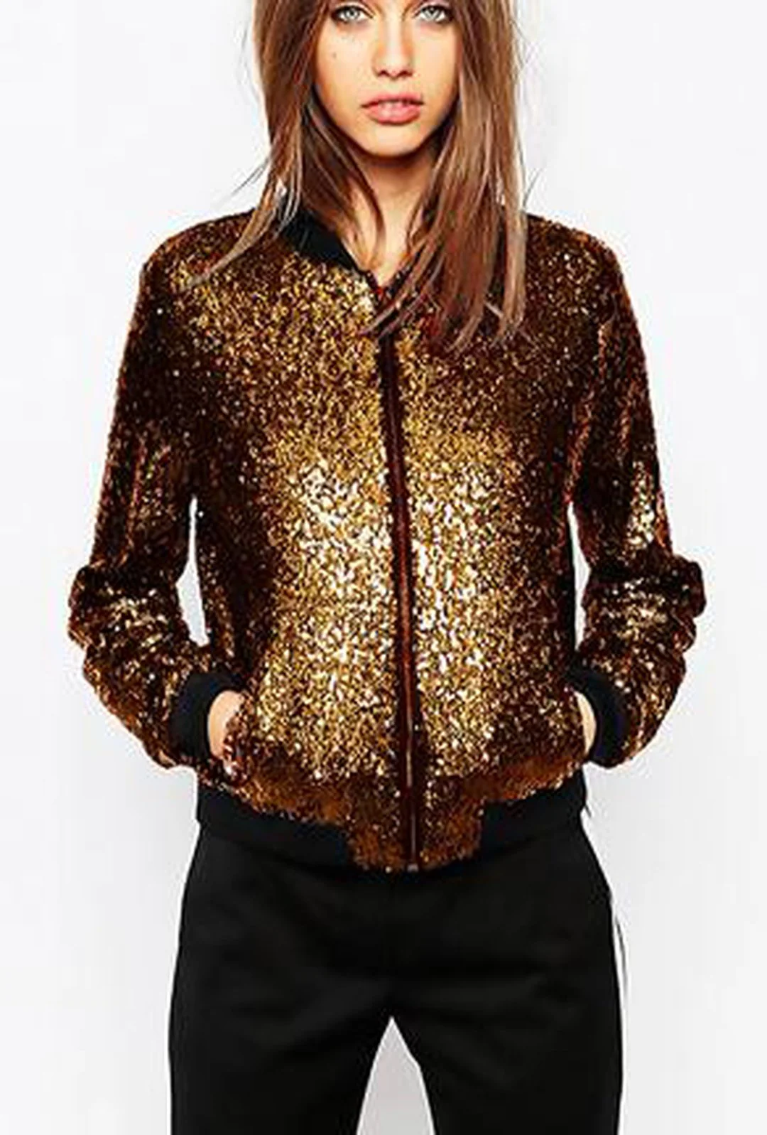 JIKA-SEQUIN BOMBER JACKET - Image 4