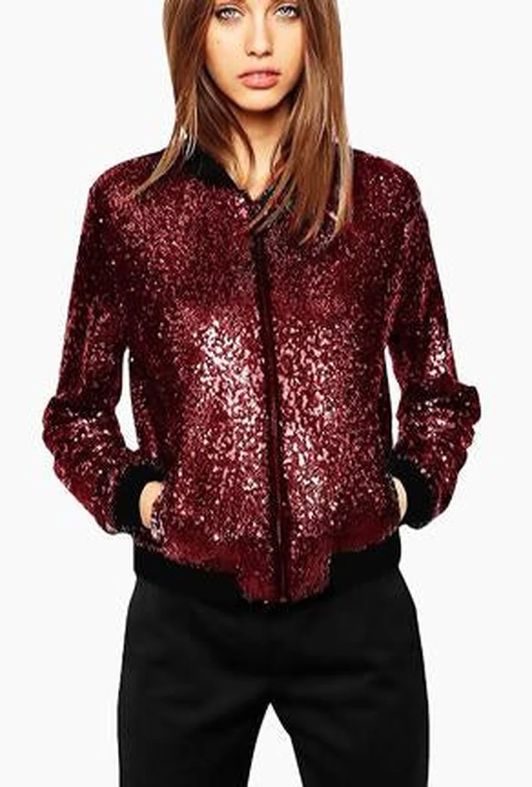 JIKA-SEQUIN BOMBER JACKET - Image 5