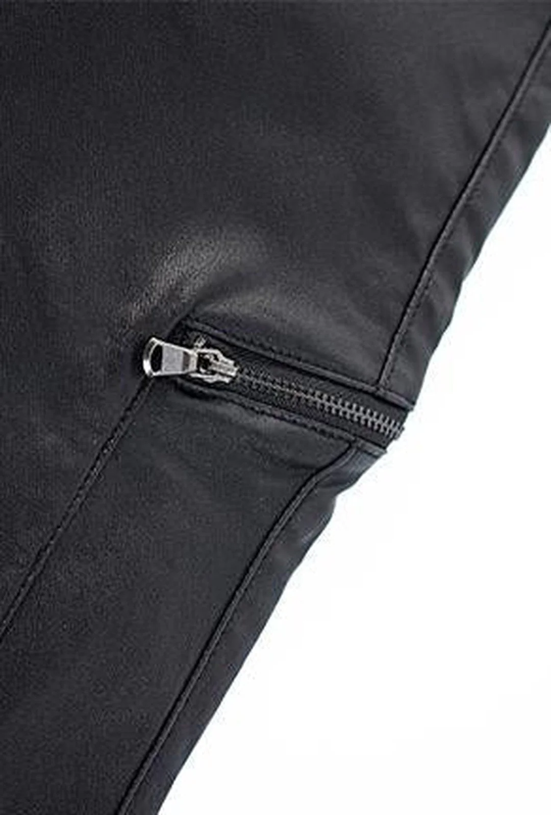JANEEN - ZIPPER LEATHERETTE LEGGINGS - Image 7