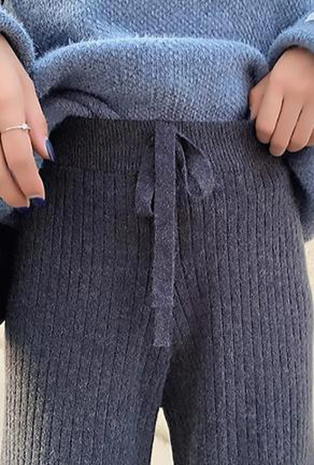 JEKE - RIB BAGGY LOUNGE PANTS - Image 9