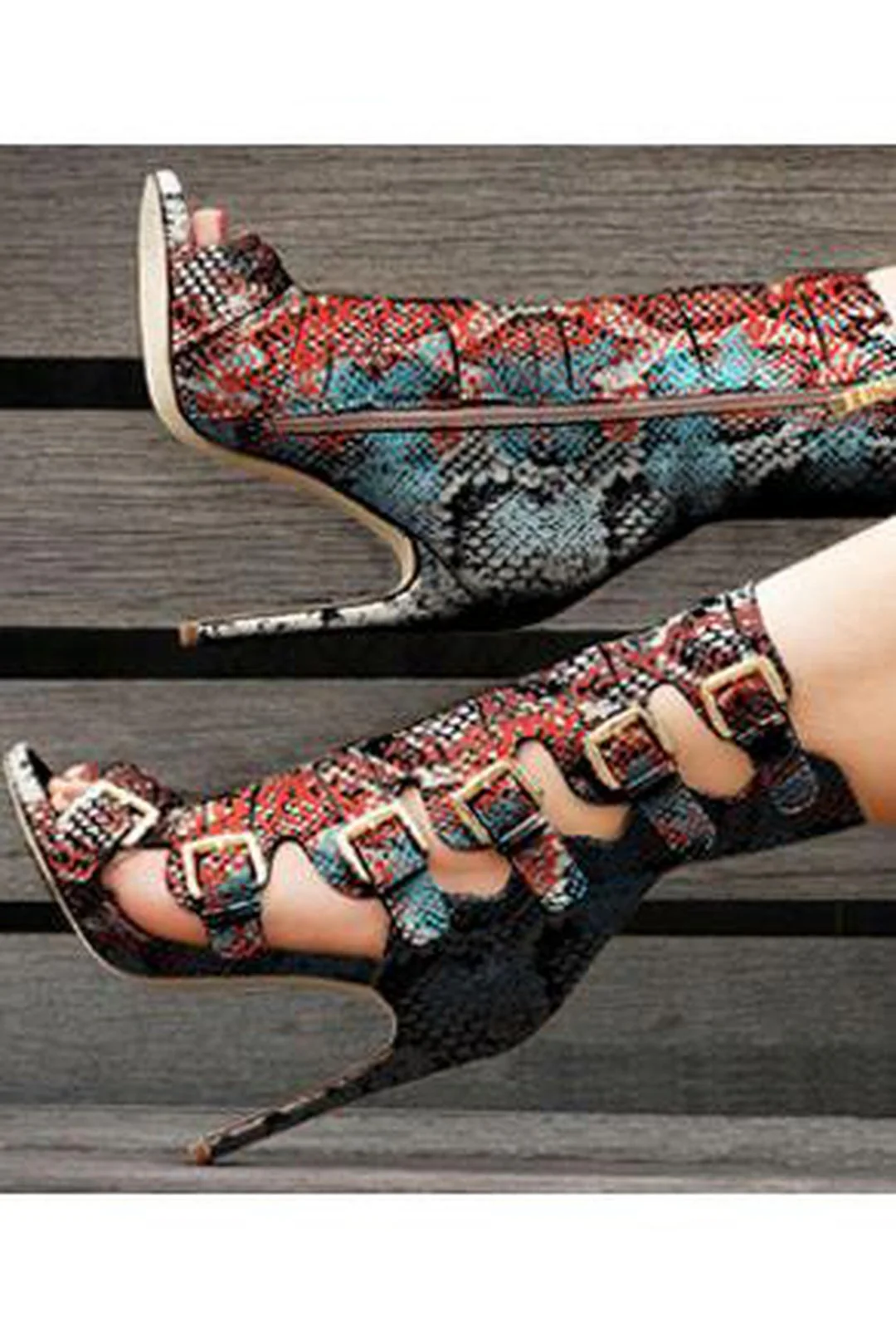 JUNO - BELTED PYTHON BOOTS - Image 5