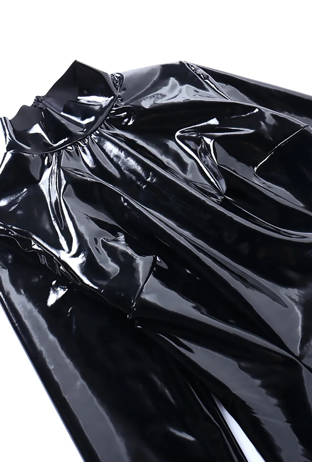 KAMALI - LATEX & FEATHER MINI DRESS - Image 5