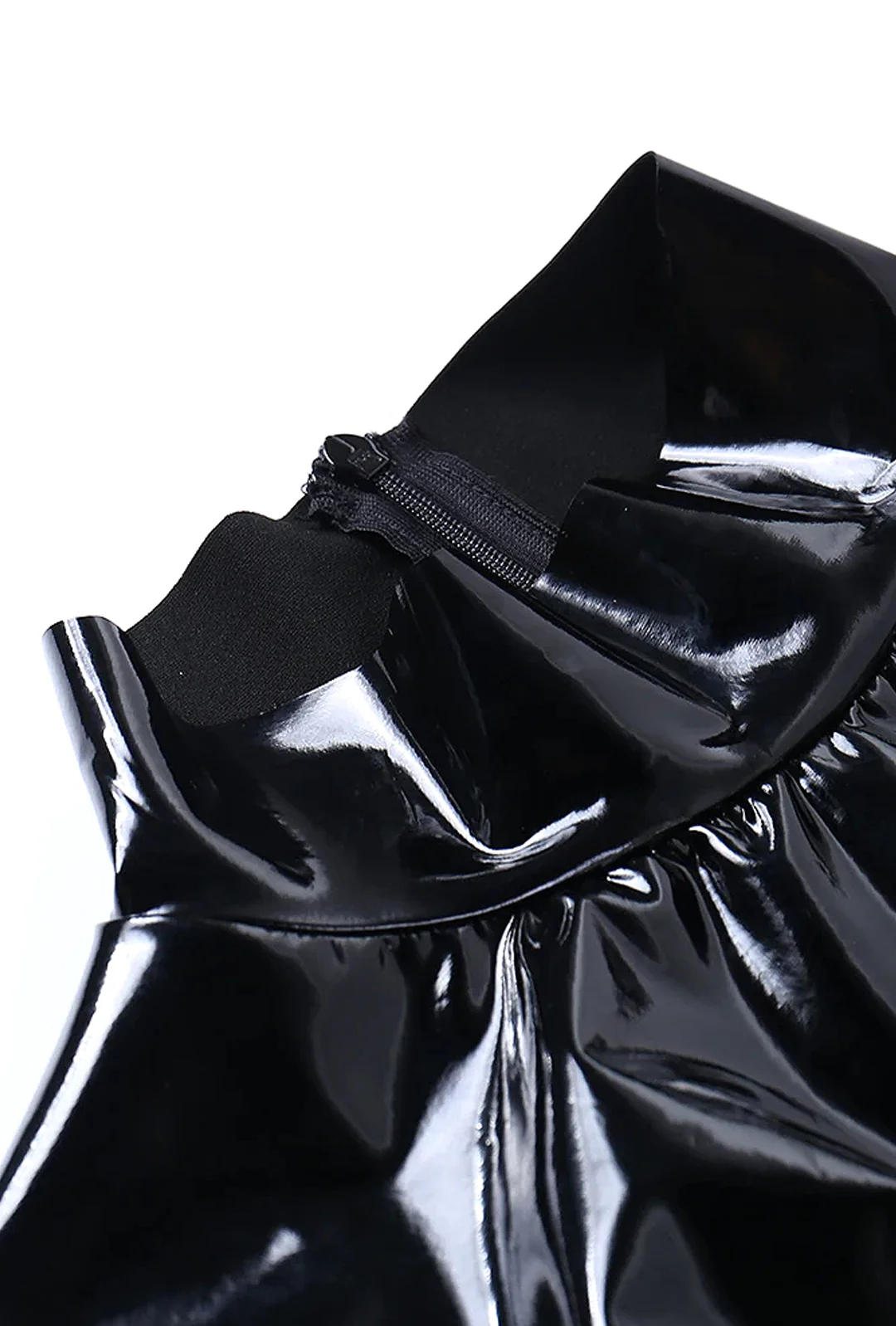 KAMALI - LATEX & FEATHER MINI DRESS - Image 6