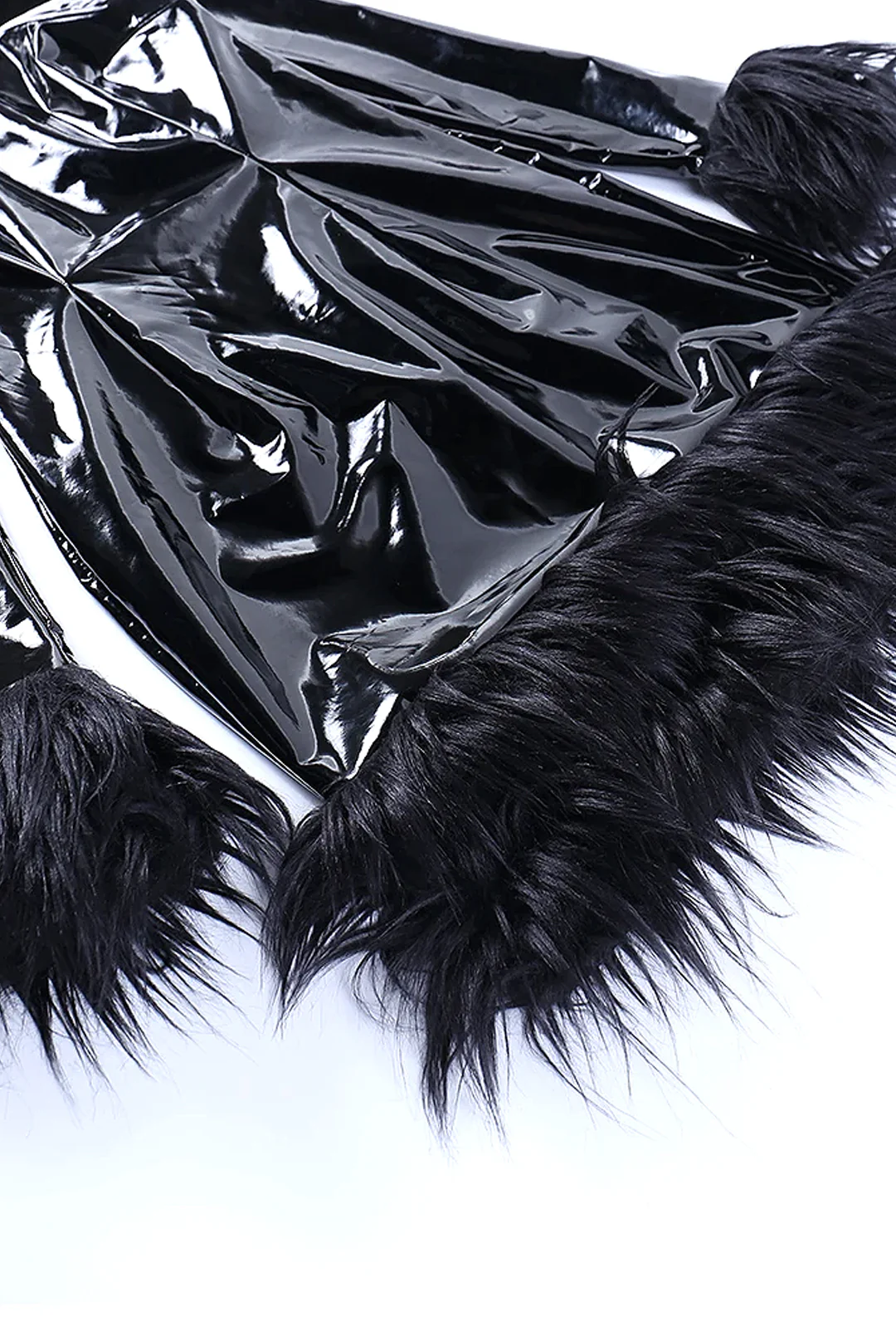 KAMALI - LATEX & FEATHER MINI DRESS - Image 8