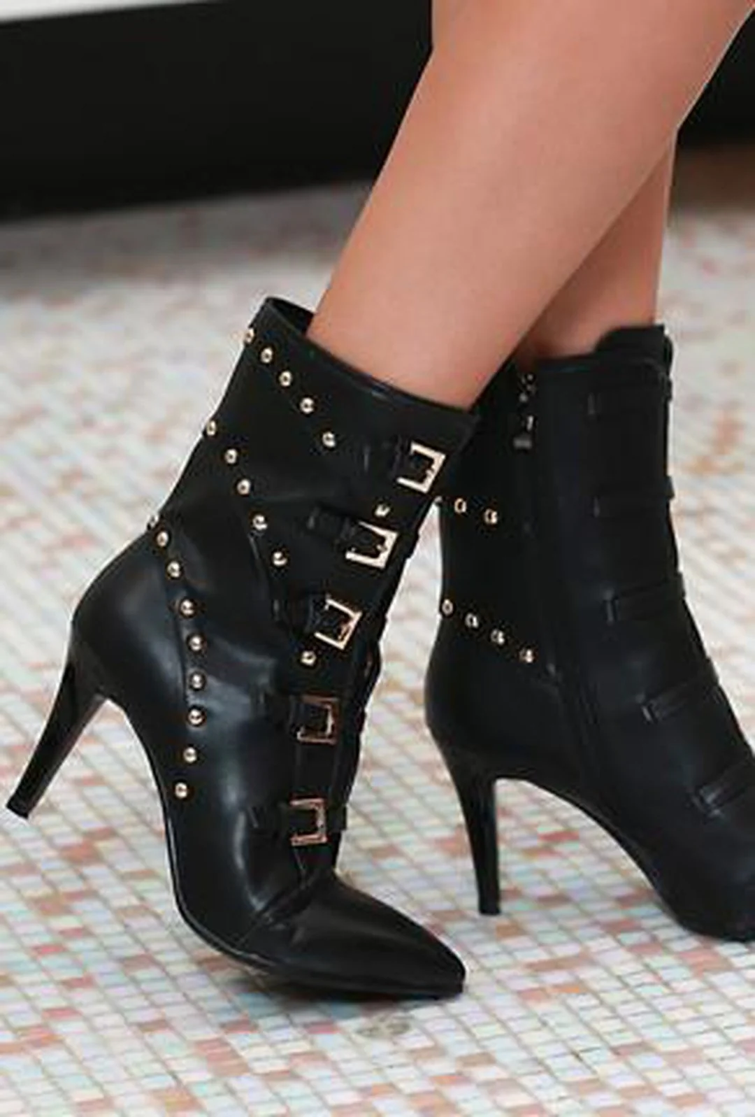 KATHY - BUCKLED ANKLE BOOTS - Image 3