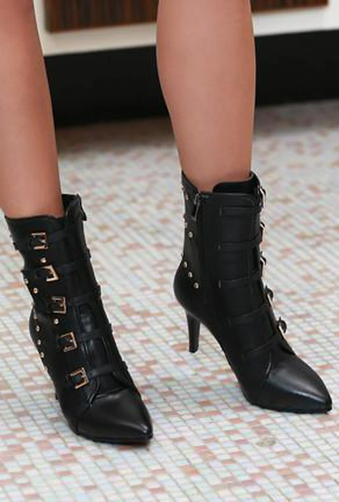 KATHY - BUCKLED ANKLE BOOTS - Image 5