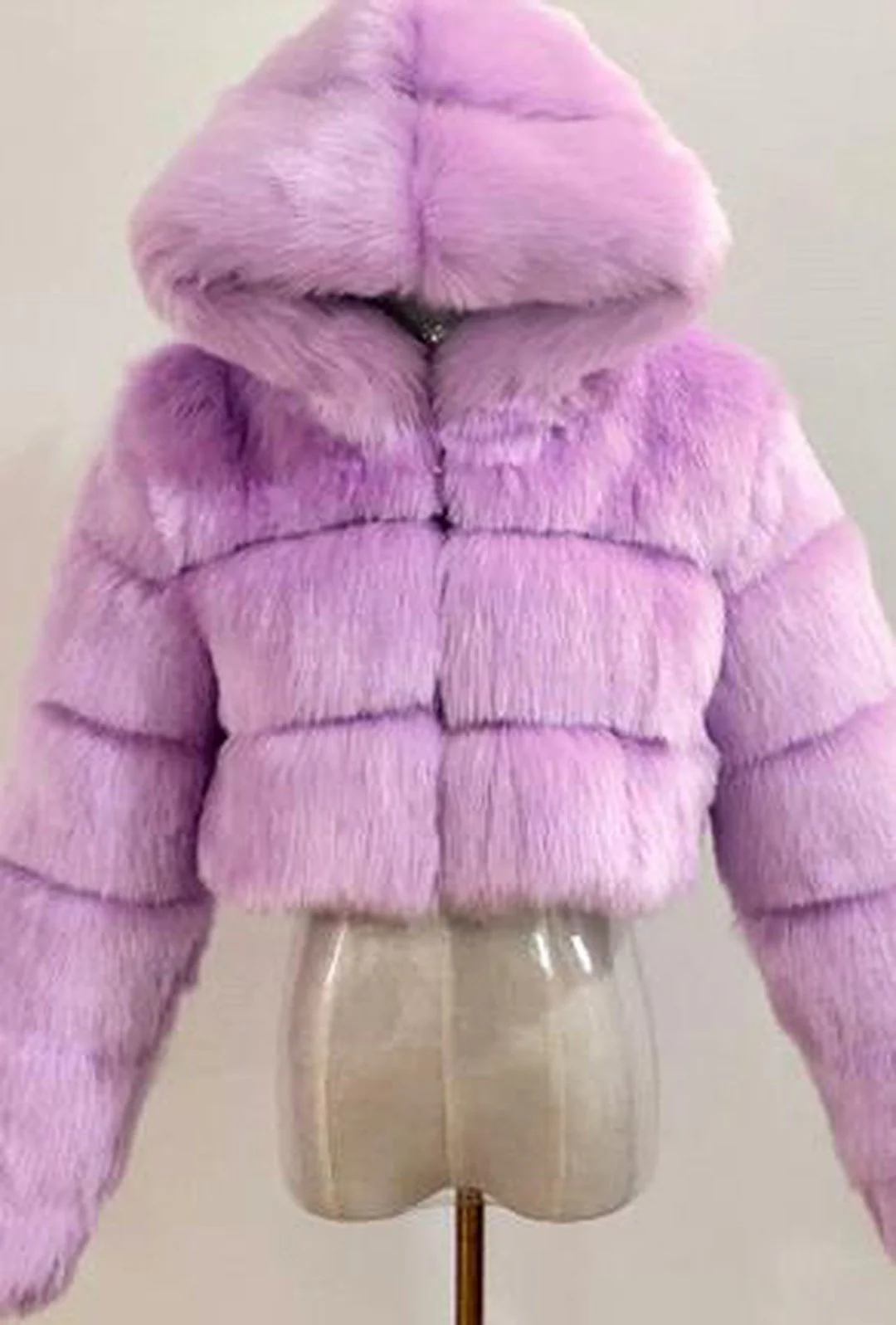 KAYLI - BOLERO HOODED FUR JACKET - Image 12