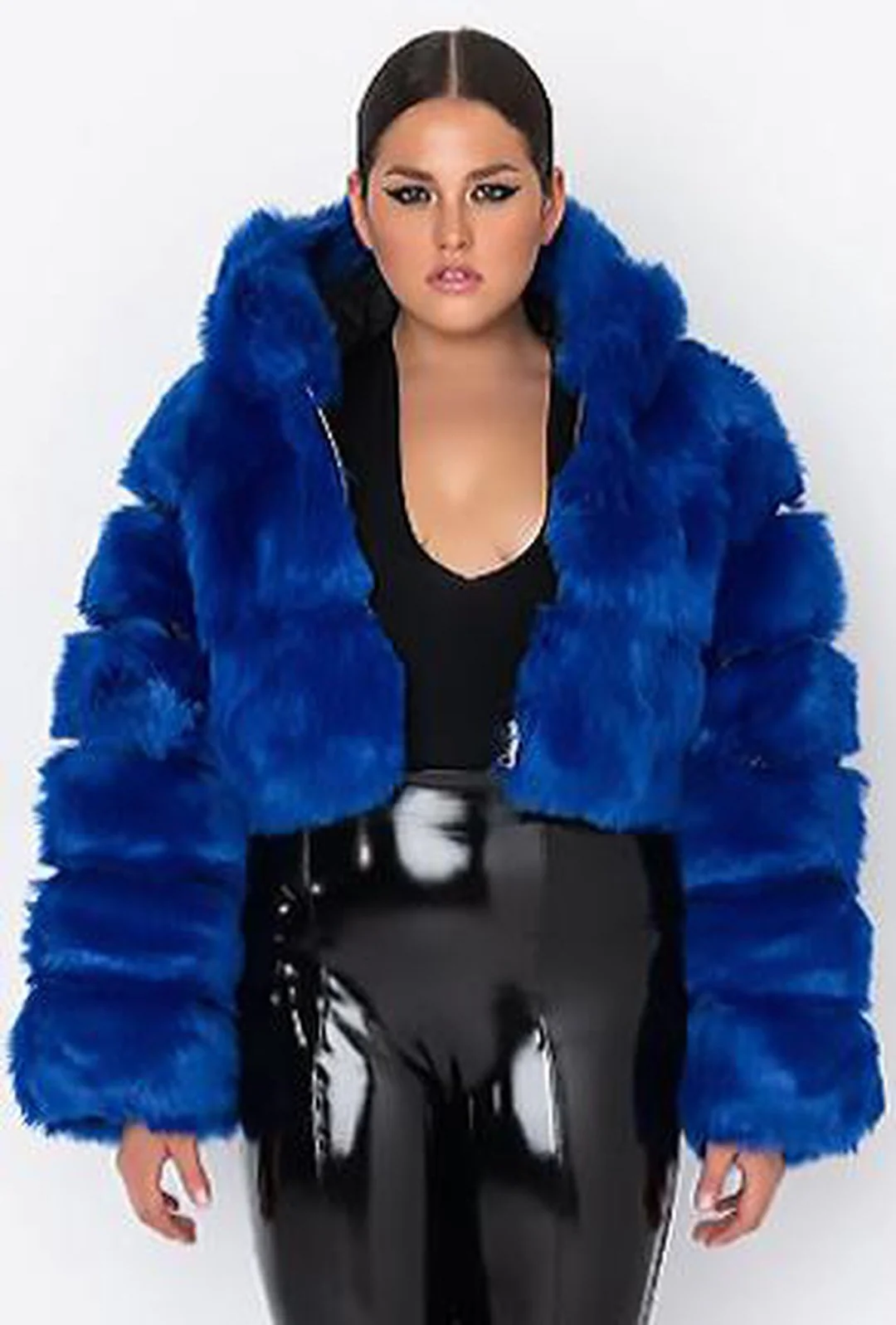 KAYLI - BOLERO HOODED FUR JACKET - Image 2