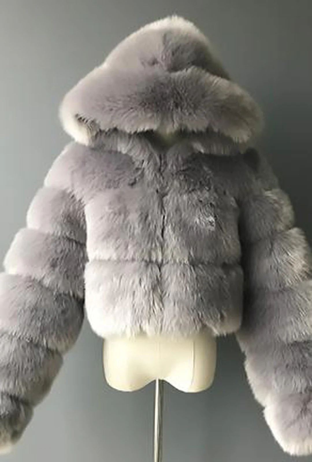 KAYLI - BOLERO HOODED FUR JACKET - Image 6