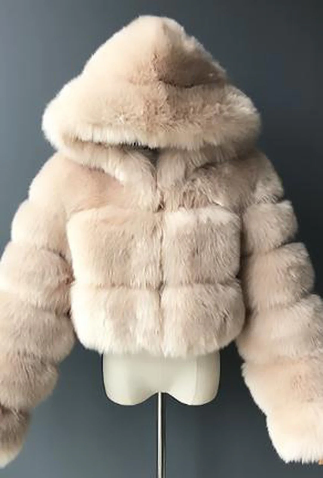 KAYLI - BOLERO HOODED FUR JACKET - Image 8