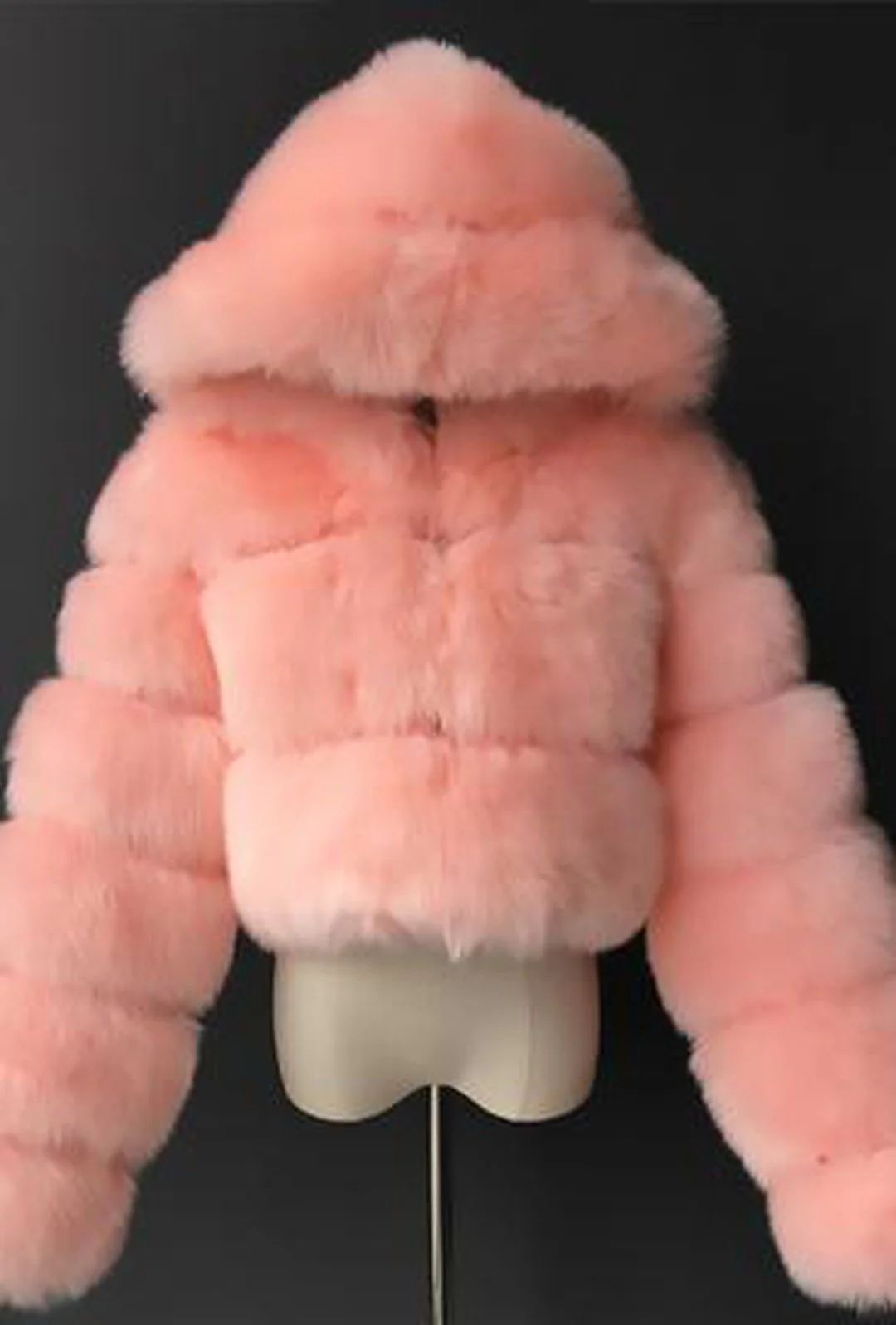 KAYLI - BOLERO HOODED FUR JACKET - Image 9