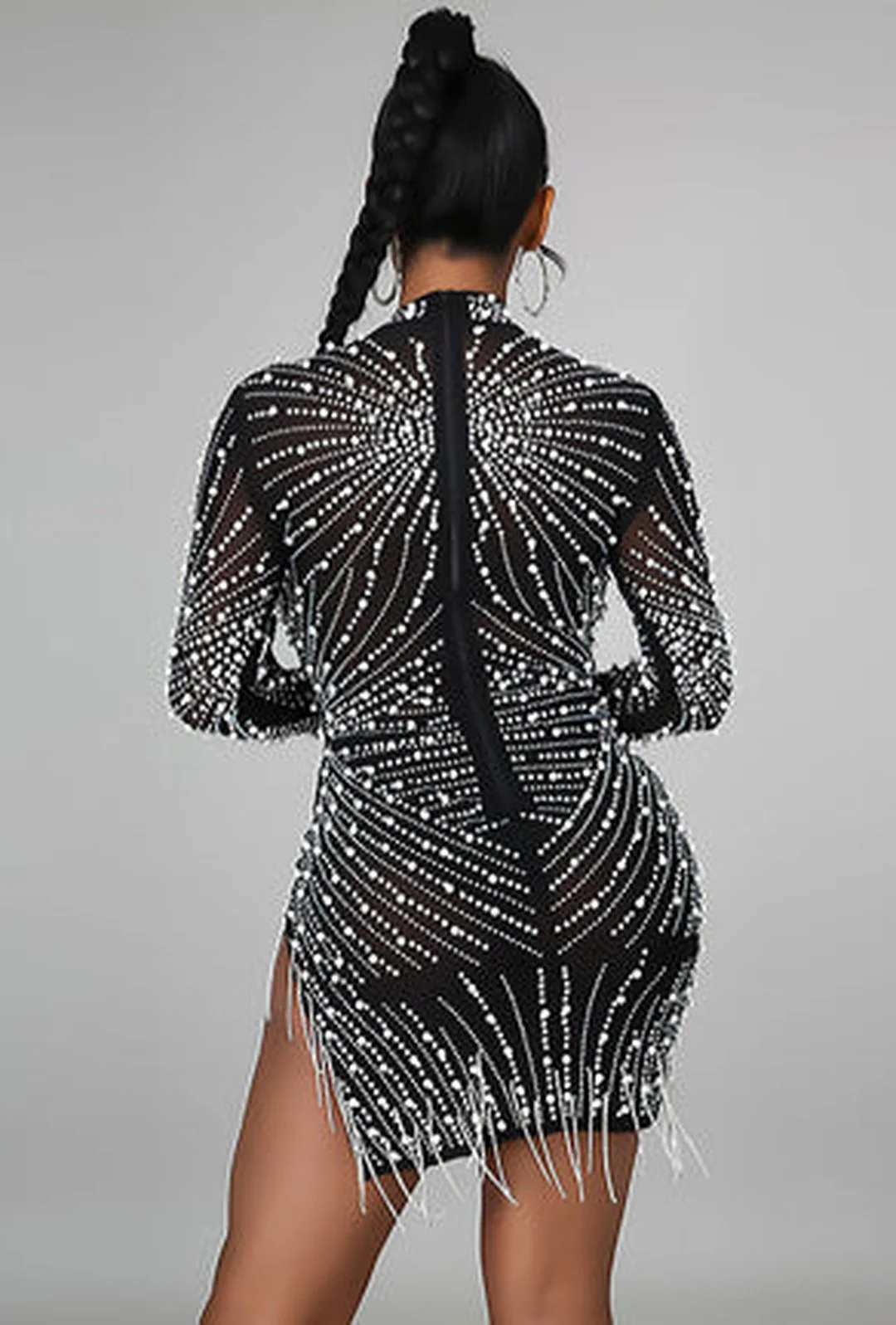 KIARA - FRINGE STUDS & BEADS DRESS - Image 5