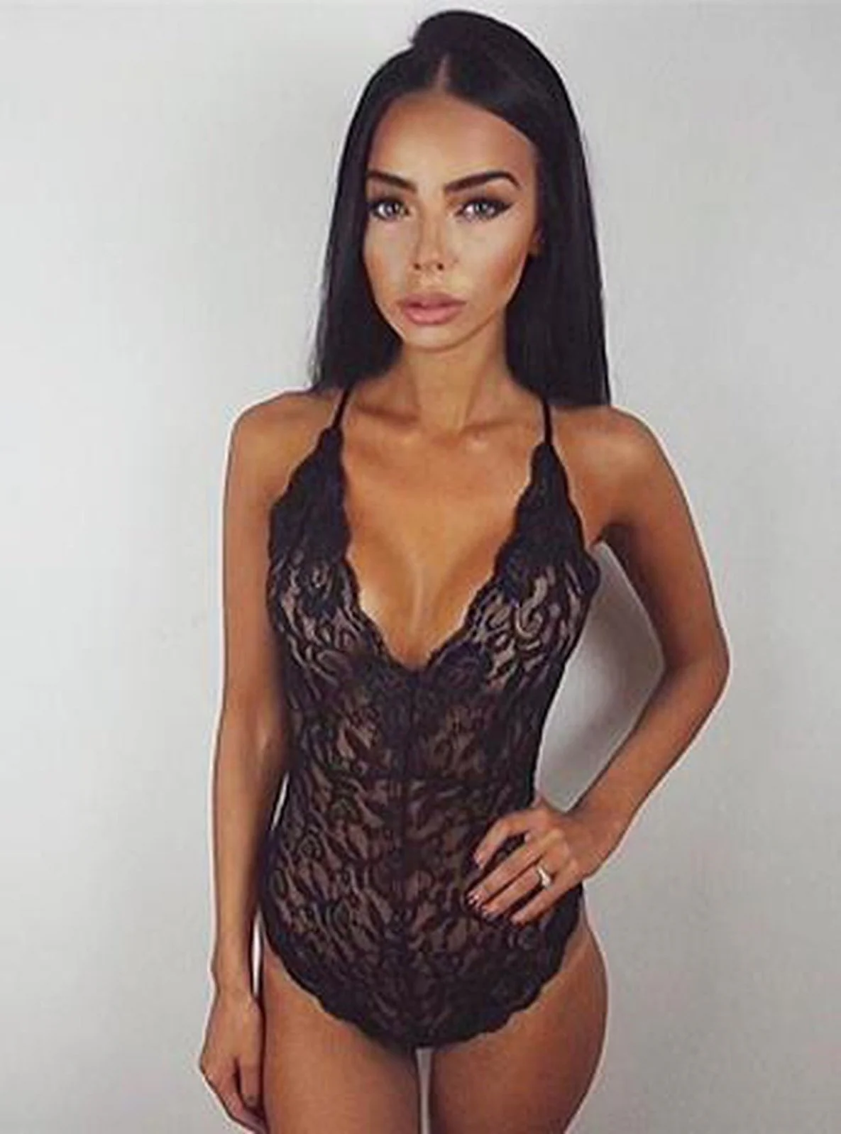 KIMI - 1 PIECE CHOKER LACE TEDDY - Image 3