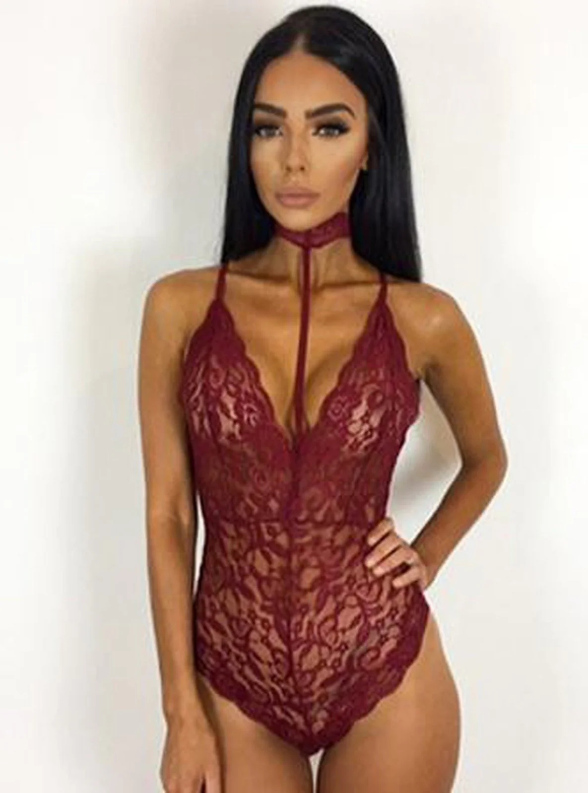 KIMI - 1 PIECE CHOKER LACE TEDDY - Image 4