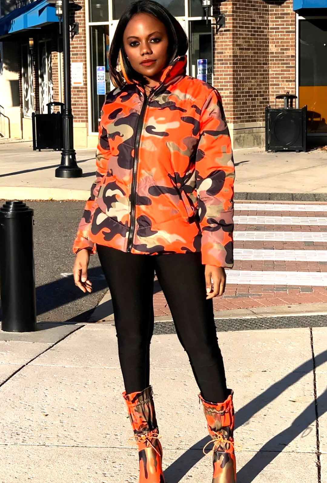 KYRA - PRINTED PUFFY CAMO JACKET - Image 4