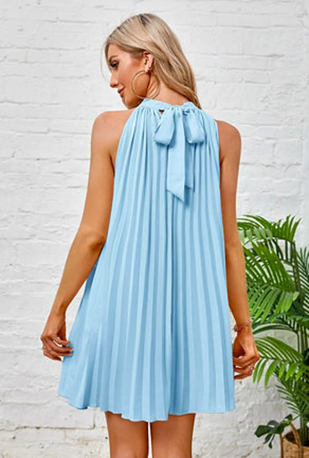 LeANNE - TENT PLEATED MINI DRESS - Image 9