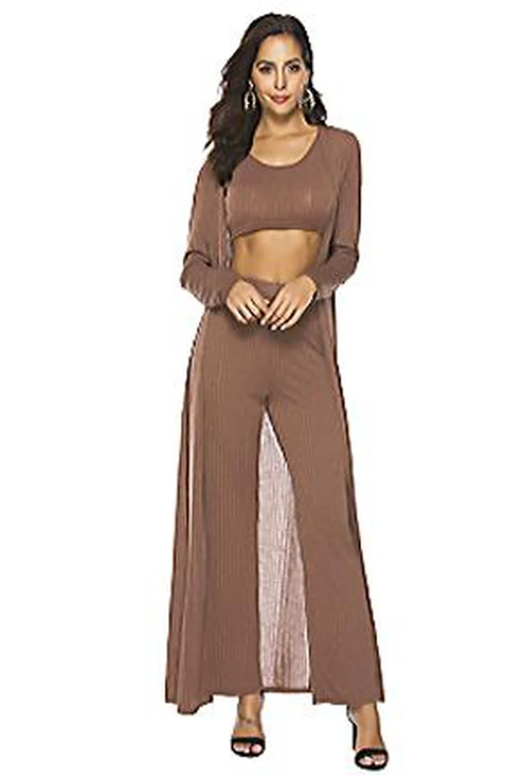 LOREN - 3 PIECE PANT & ROBE SET - Image 4