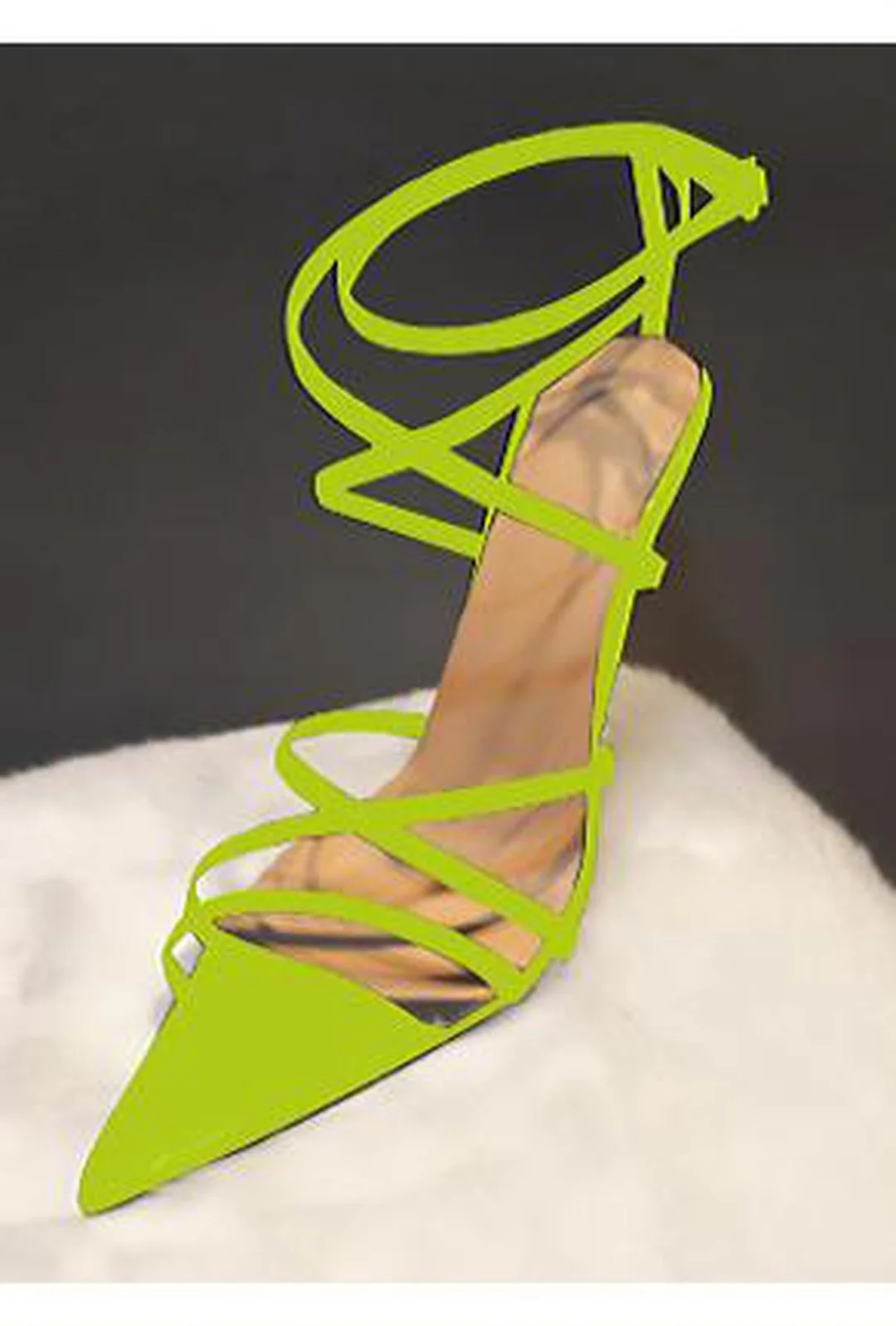 LORI - POINTY STRAP-UP SANDALS - Image 11