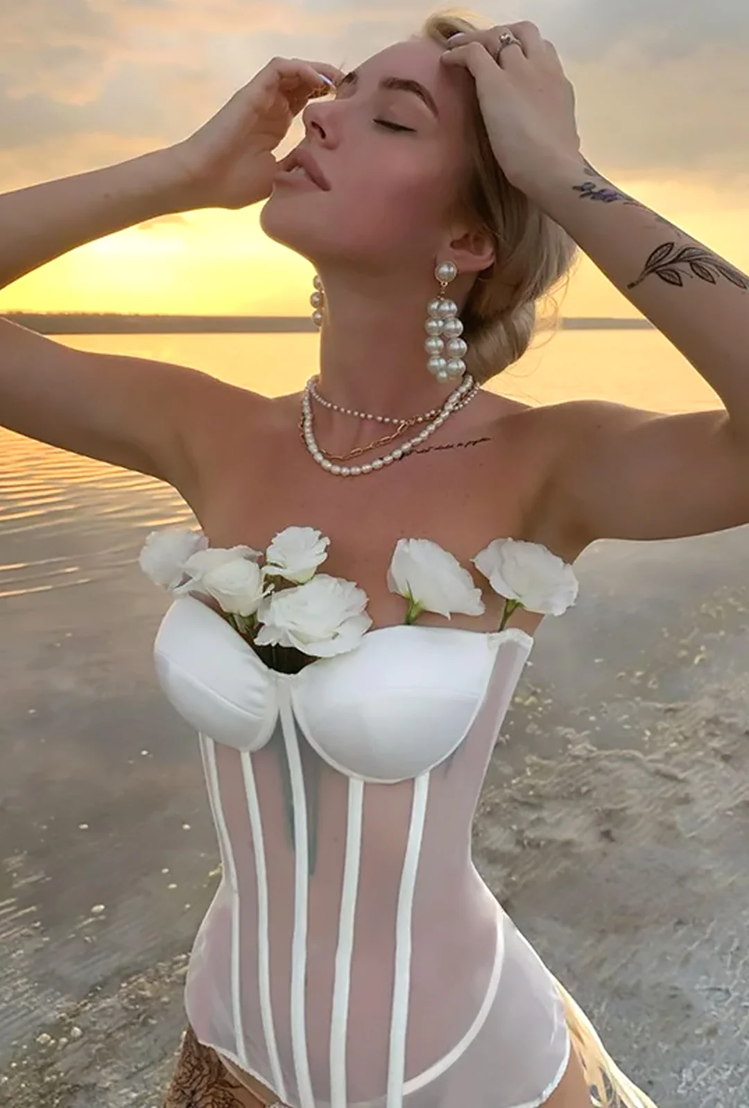 MAEGAN - SHEER BUSTIER CORSET TOP - Image 3
