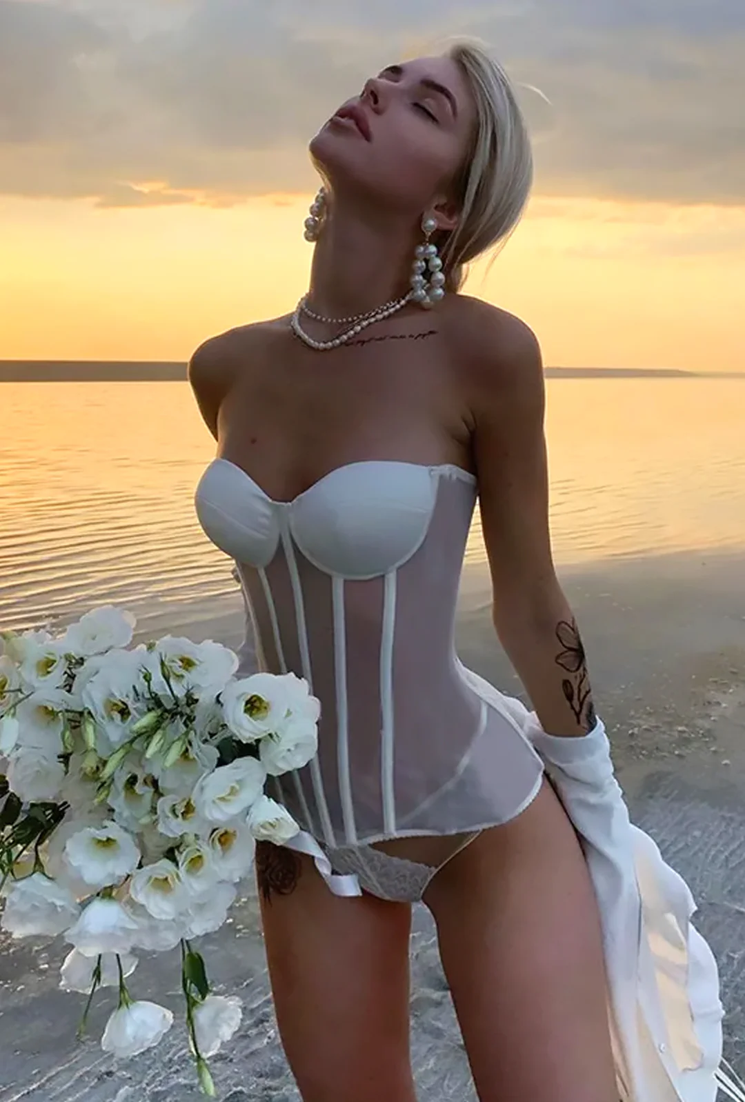 MAEGAN - SHEER BUSTIER CORSET TOP - Image 7