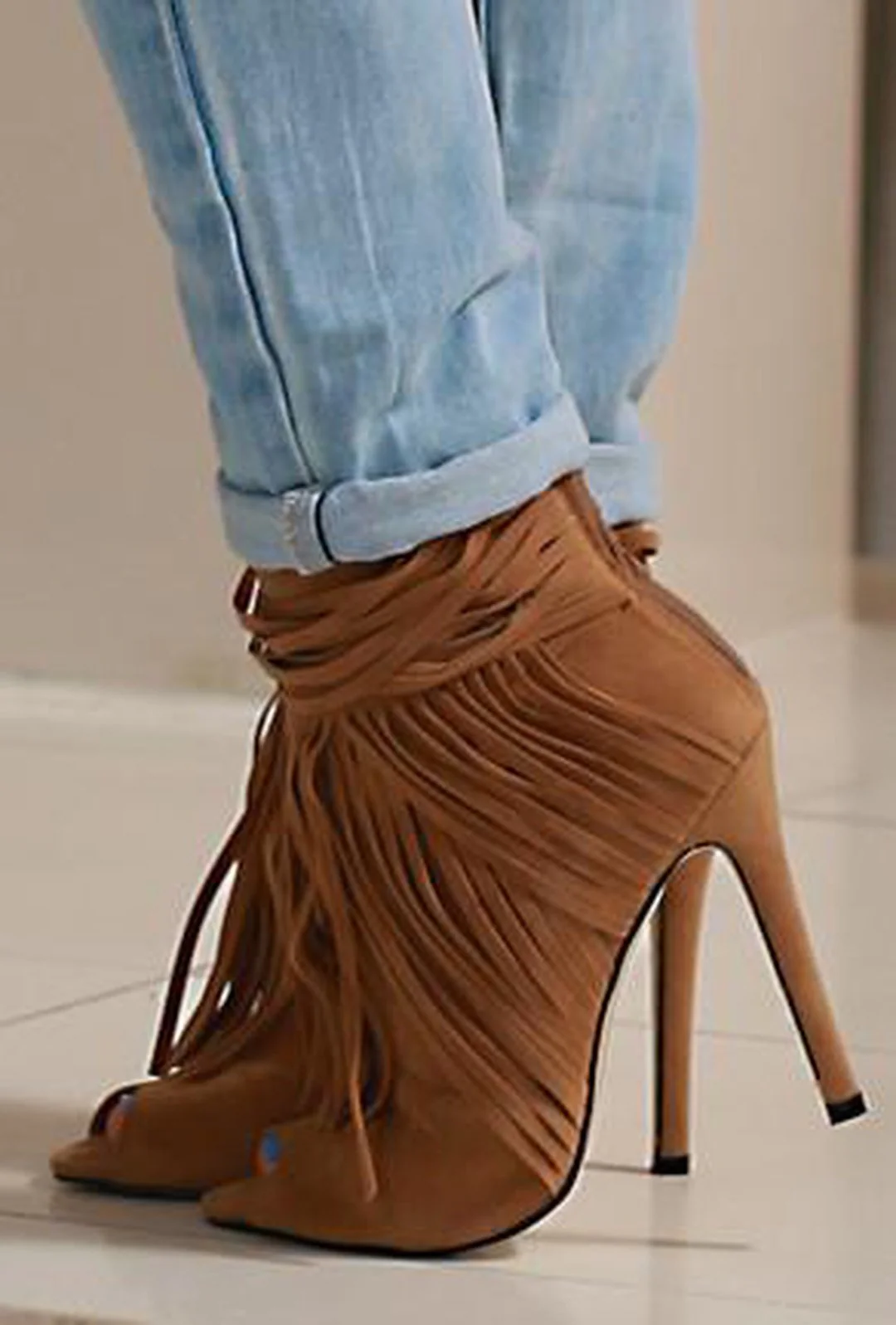 MARI CLARE - FRINGE ANKLE BOOTS - Image 3