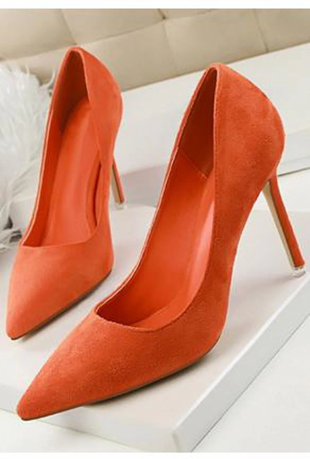 OLIVIA - SUEDE PUMPS HEELS - Image 10
